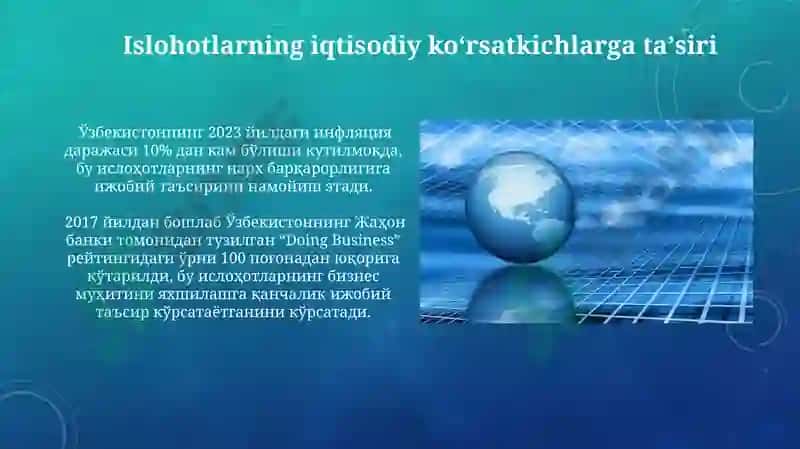 Islohotlarning iqtisodiy ko'rsatkichlarga ta'siri 3
