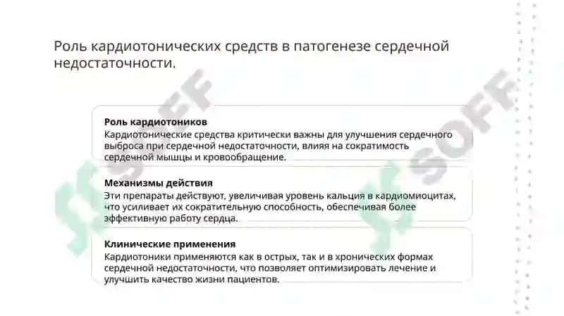 значение кардиотонических средст при острой и хронической сердечной недостаточности 3