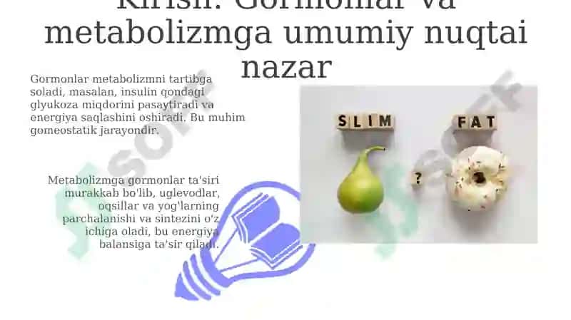Gormonlarning giper va gipofunktsiyasini metobalizmning o'zgarishiga ta'siri 3