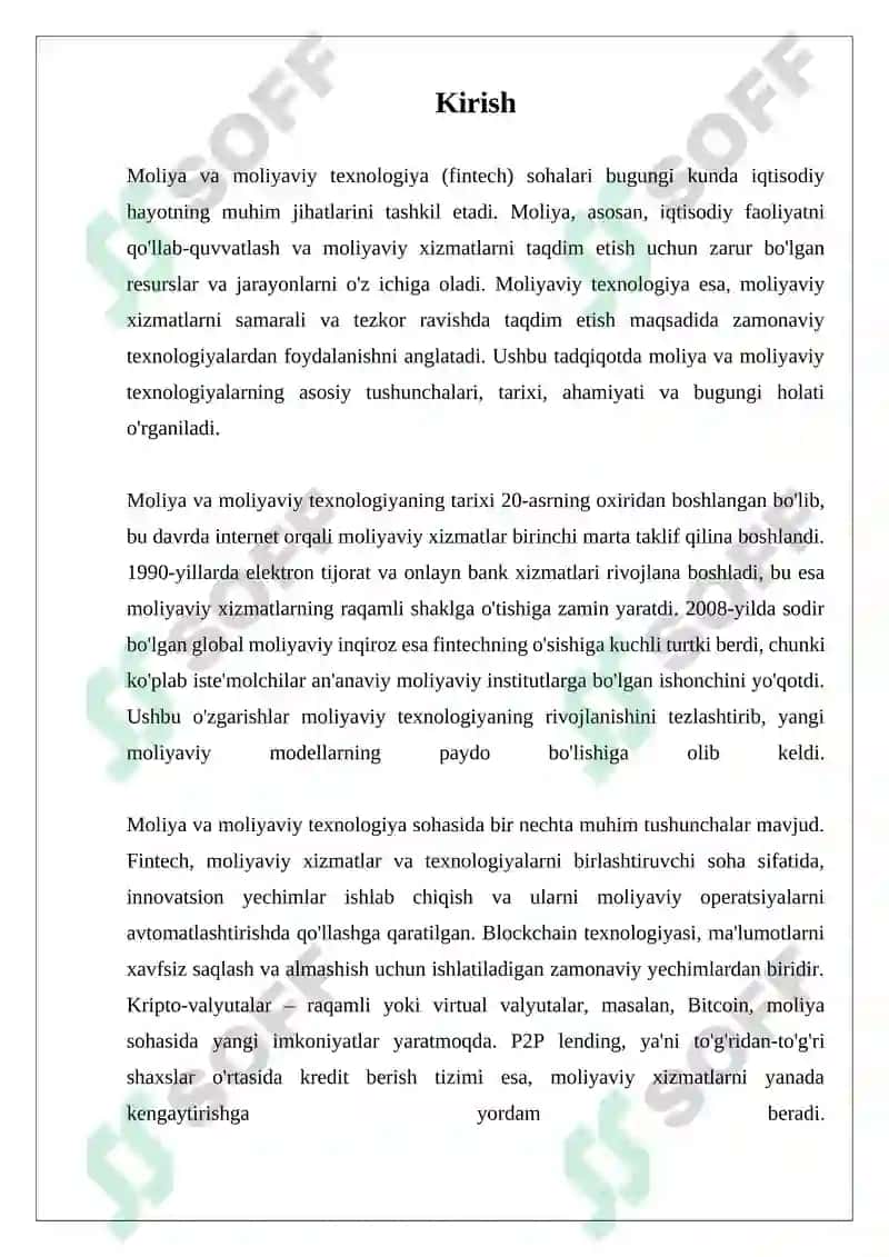 Moliya va moliyaviy texnologiya 3