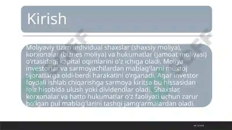 Moliyaning mohiyati va funksiyalari mavzusida mustaqil ish 3