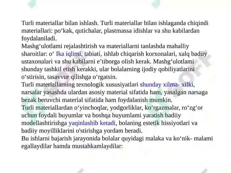 Turlixil materiallar bilan ishlash dasturlari 3