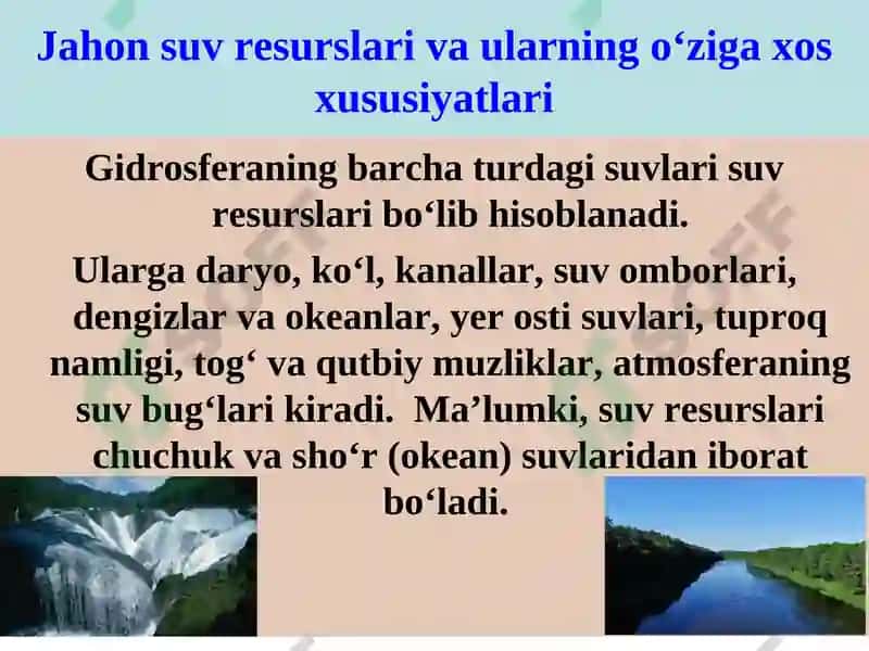 Jahon suv resurslari 3