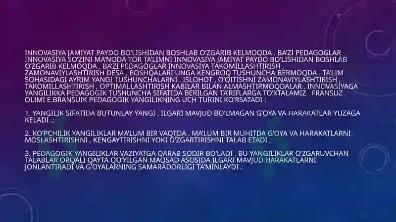 Innavatsion Pedagogik jarayon Qonuniyatlari 3