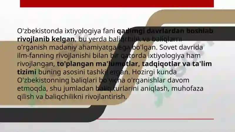 O'zbekistonda ixtiyologiya fanining rivojlanishi 3