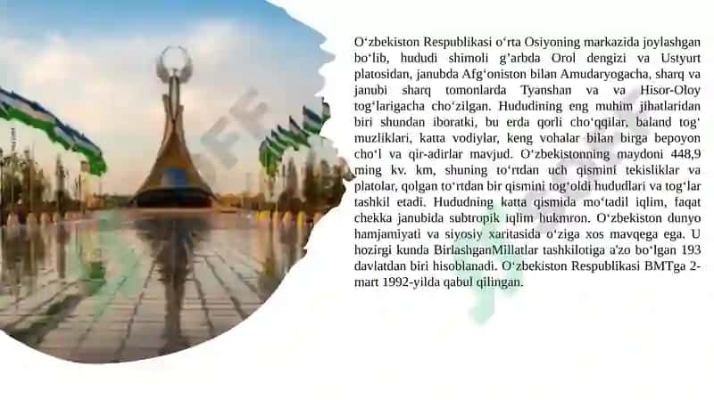 O‘zbekistonning dunyo siyosiy xaritasida tutgan oʻrnini baholash 3