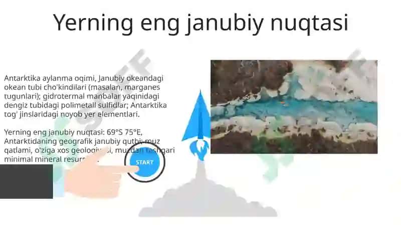 Materiklarning geografik ôrni okean qismlari chekka nuqtalarning õziga xosligi foydali qazilmalari 3