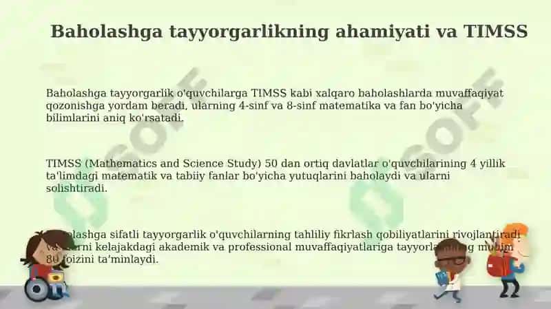 Baholashga tayyorgarlikning ahamiyati va TIMSS 3