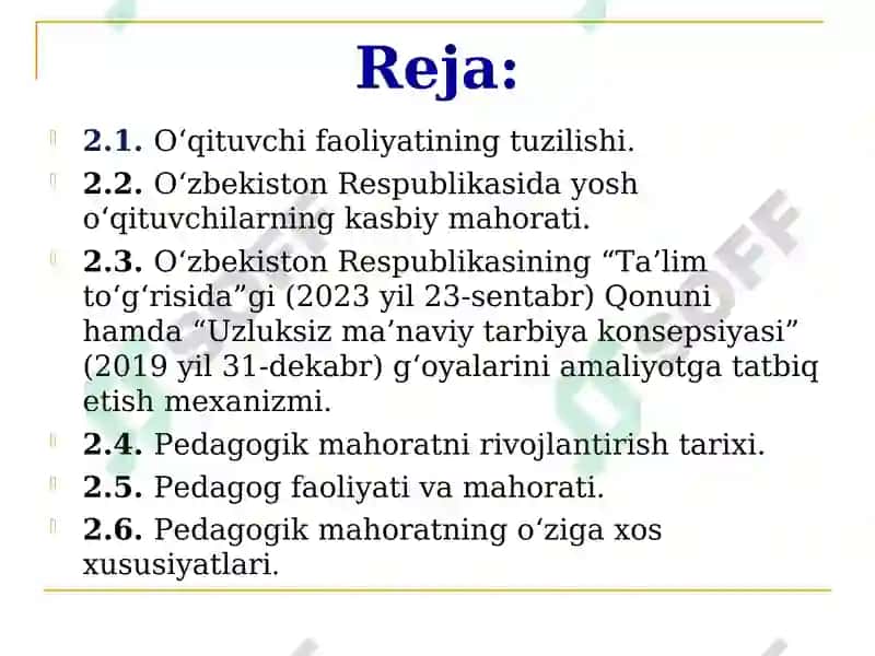 Oʻqituvchi kasbining tarixiy taraqqiyoti va uning jamiyatda tutgan oʻrni. Pedagogik fikr tarixi va maktab amaliyotida oʻqituvchi mahorati masalalari 3