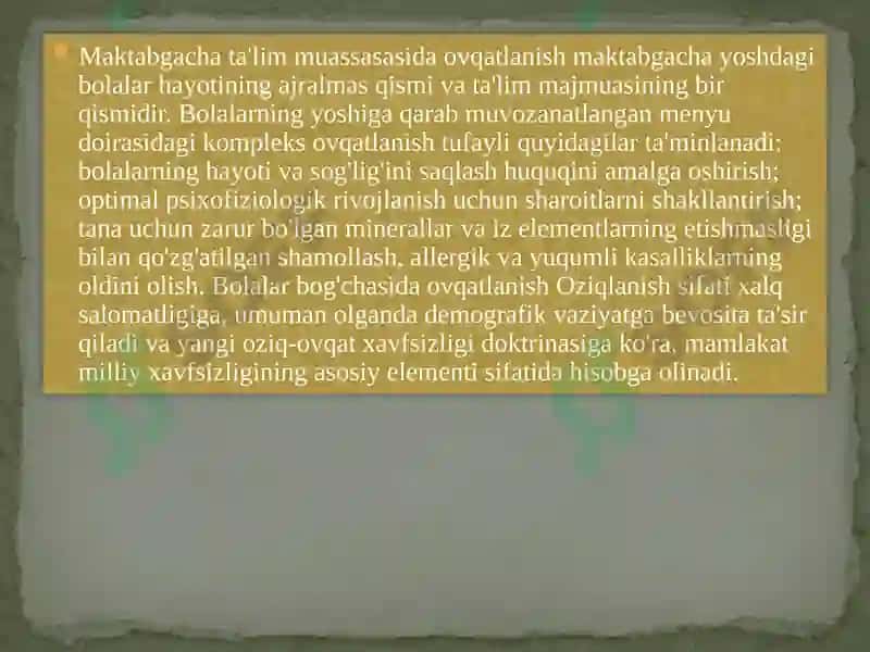 Bollalar ovqati uchu ishltiladigan oziq ovqat mahsulotlariga  umumiy talablar 3