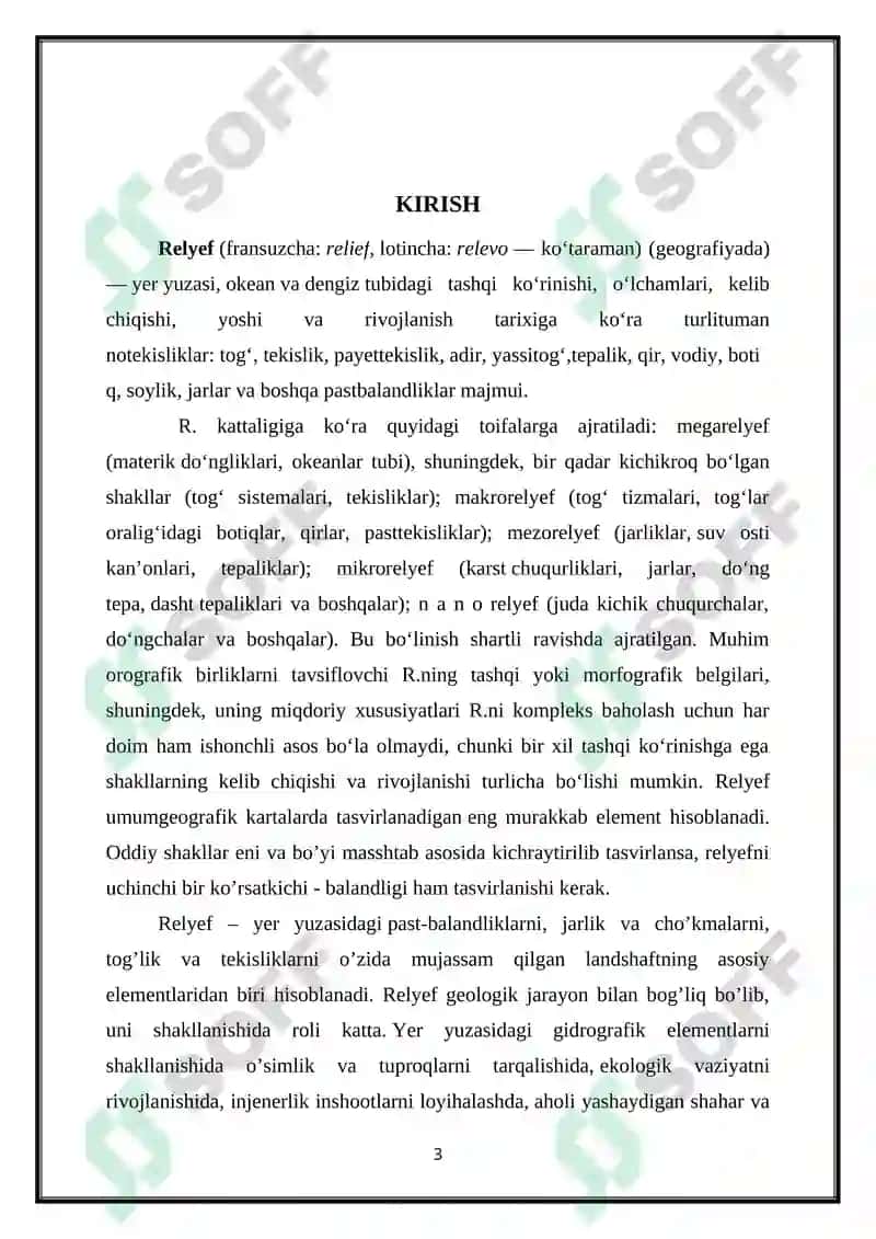 KARTALARNI BEZASH VA RELYEFNING PLASTIK TASVIRLANISHI 3