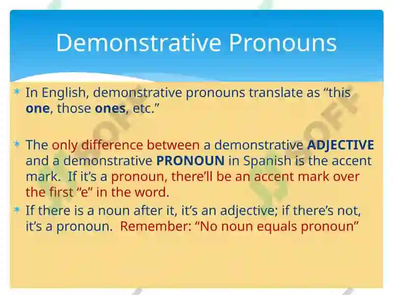Demonstrative Pronouns 3