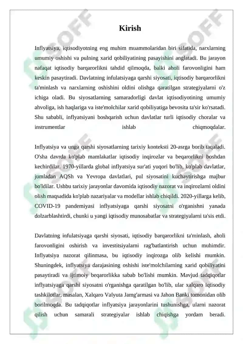 Davlatning Inflyatsiyaga Qarshi Siyosati 3
