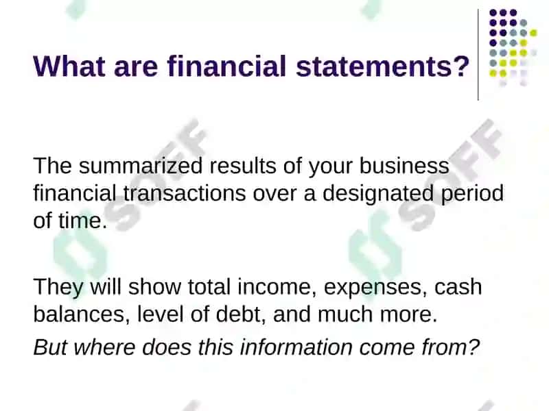 Accounting and its financial statements 3