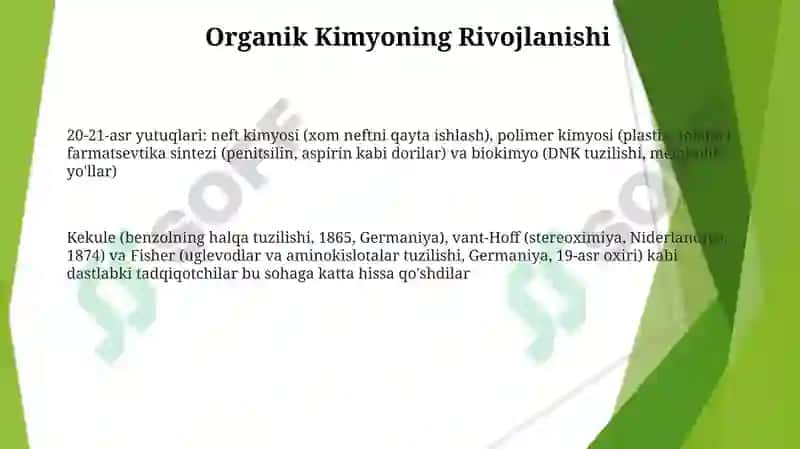 Kimyo fanining qisqa tarixi va vazifalari 3
