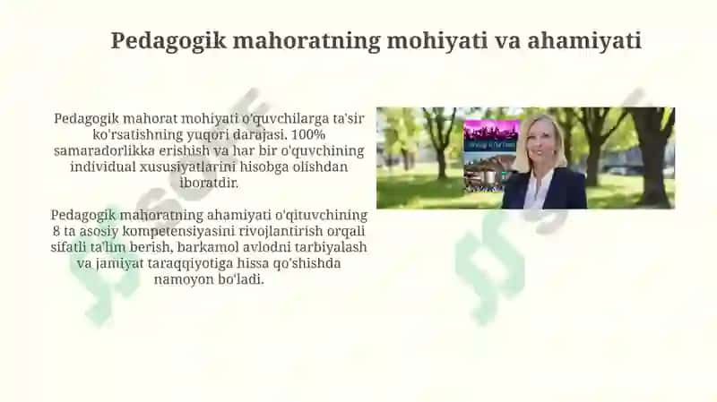 Pedagogik mahorat asoslari va uning tarkibiy qismlari 3