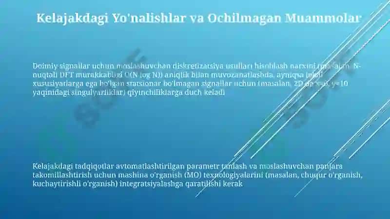 Uzluksiz signallarni diskretlash: Adaptiv diskretlash 3