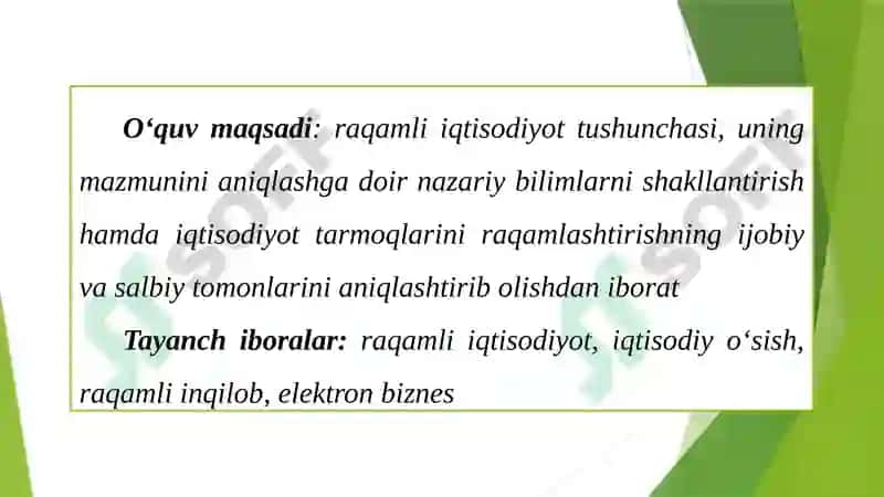 Raqamli iqtisodiyotning asosiy xususiyatlari 3