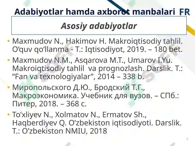 Makroiqtisodiy tahlil va prognozlash 3