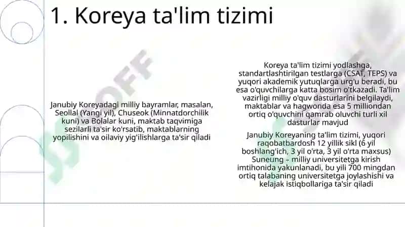 Koreayaning tarbiya va bayramlari 3