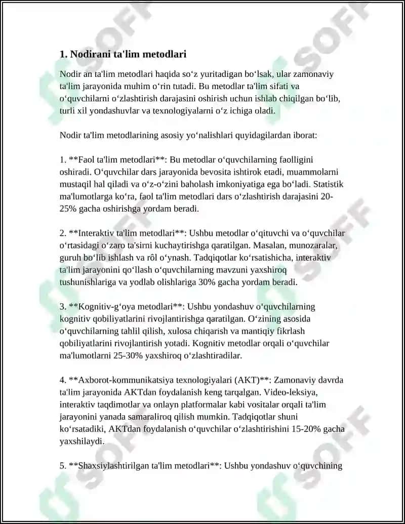 NODIRANING ASABIYLASHISHI 3