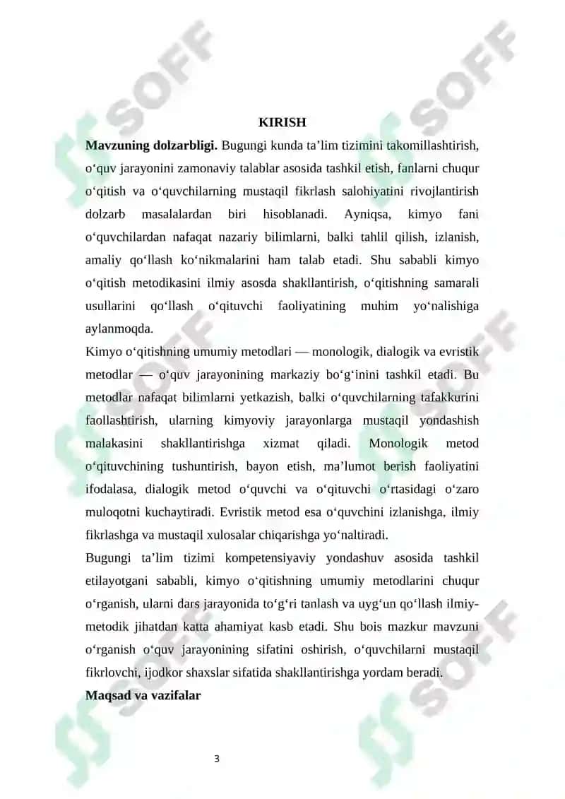 Kimyo o’qitishning umumiy metodlari 3