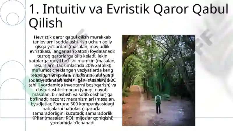 Intuitiv va Evristik Qaror Qabul Qilish 3
