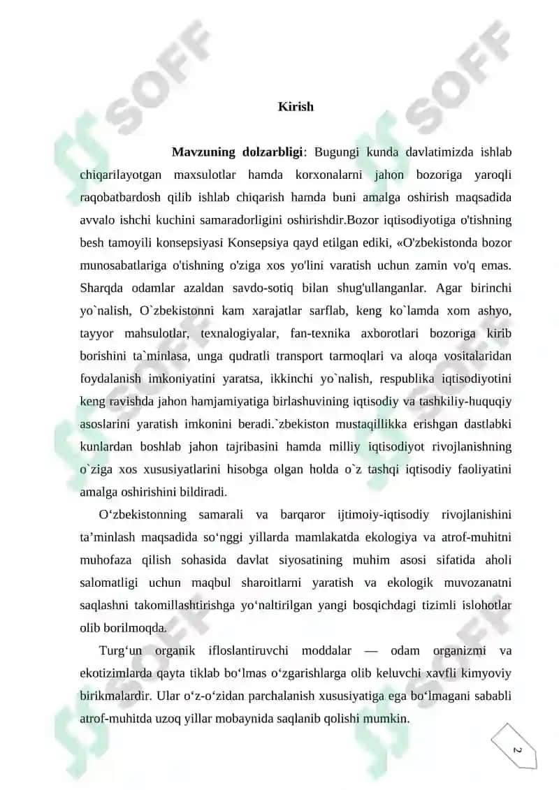 Ishlab chiqarilayotgan maxsulotlar hamda korxonalarni jahon bozoriga yaroqli raqobatbardosh qilib ishlab chiqarish 3