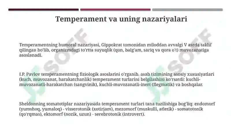 Temperament va uning nazariyalari 3