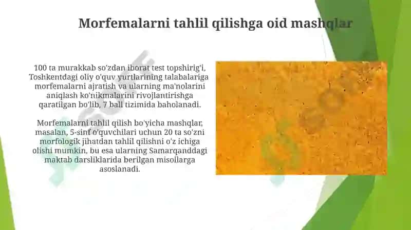 Morfemalarni tahlil qilishga oid mashqlar 3