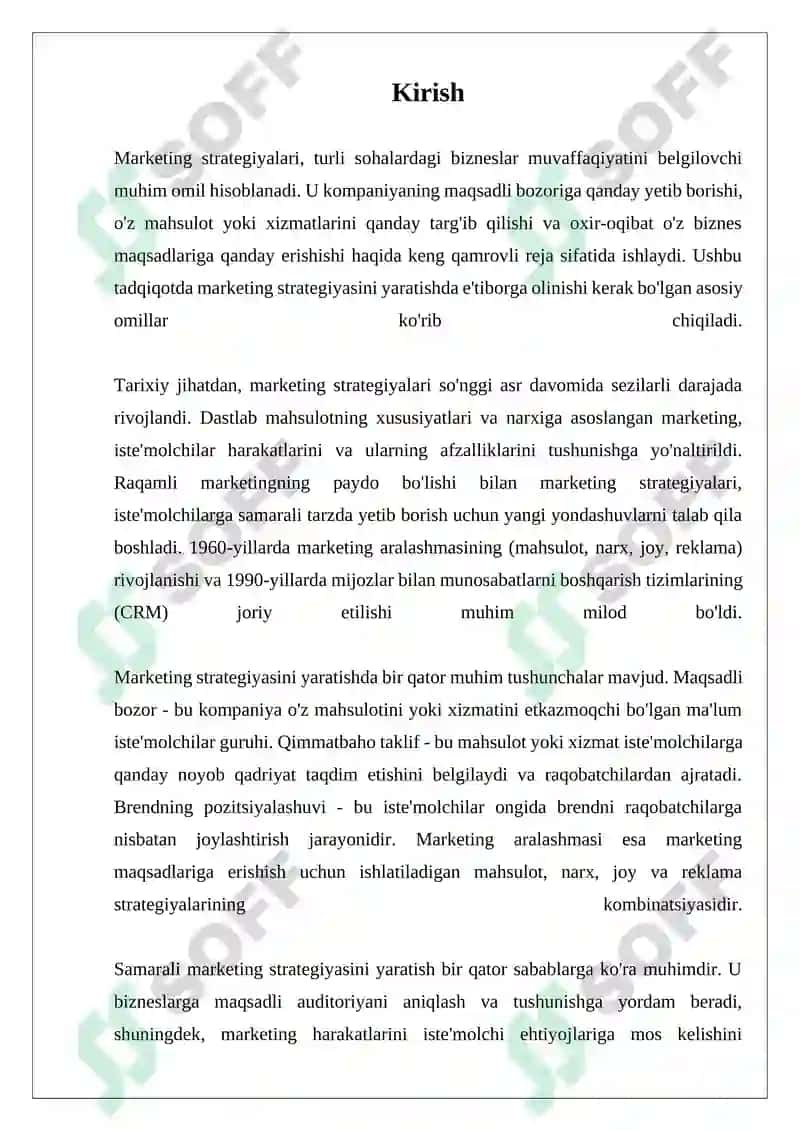 MARKETING STRATEGIYASINI YARATISHDA MUXIM OMILLAR 3