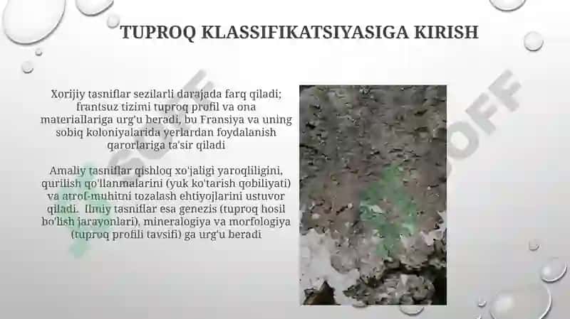 Tuproqlar tasnifi 3
