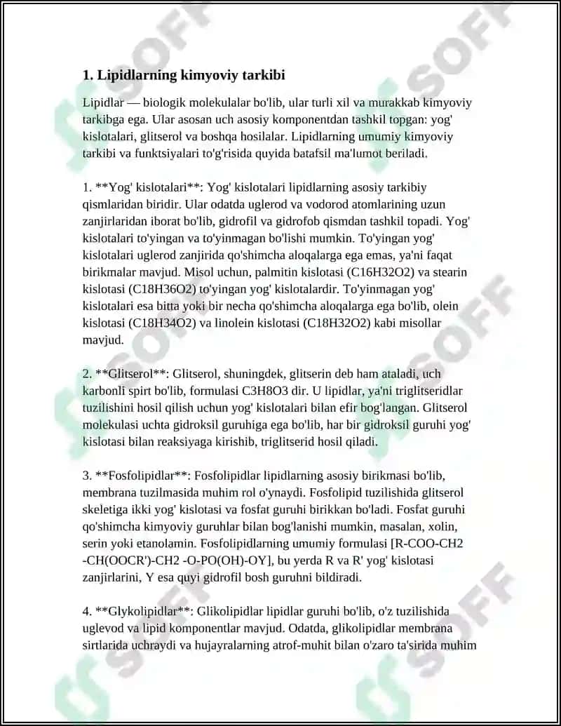 LIPIDLARNING TUZILISHI VA FUNKSIYASI 3