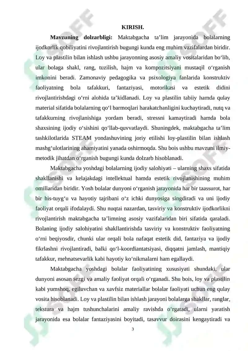Loy va plastilin yordamida bolalarda tasviriy va konstruktiv ijodkorlikni rivojlantrish 3