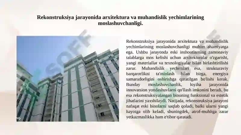 Rekonstruksiya jarayonida arxitektura va muhandislik yechimlarining moslashuvchanligi 3