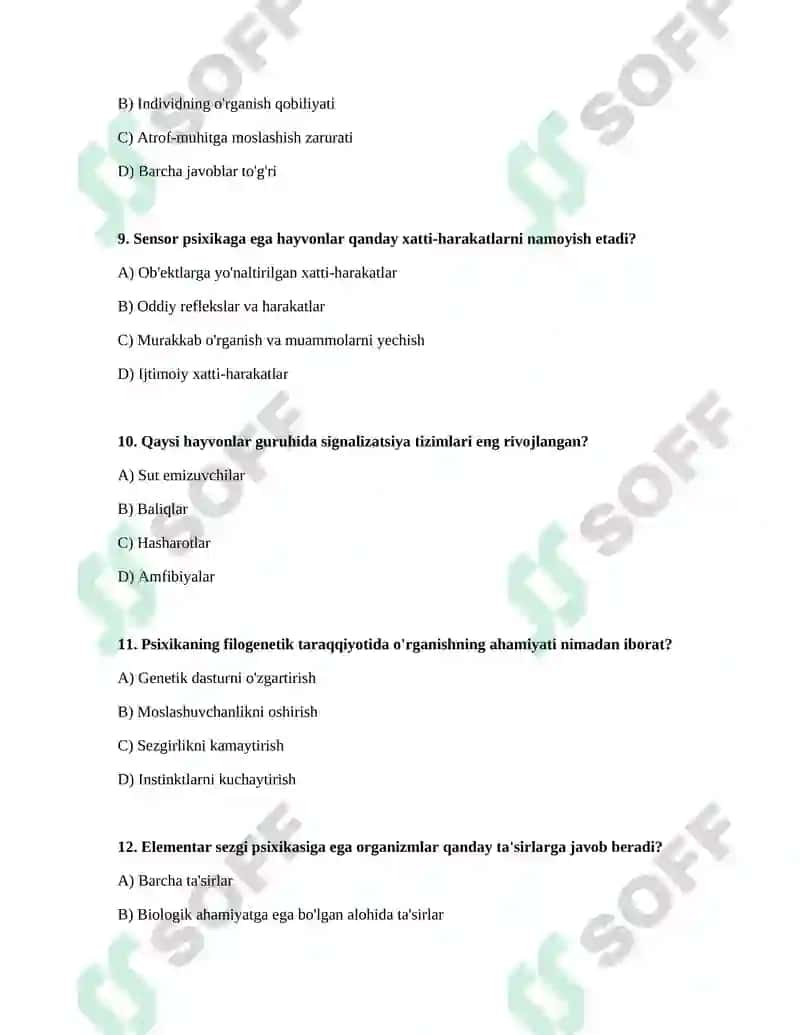 Psixikaning filogenetik taraqqiyoti 3