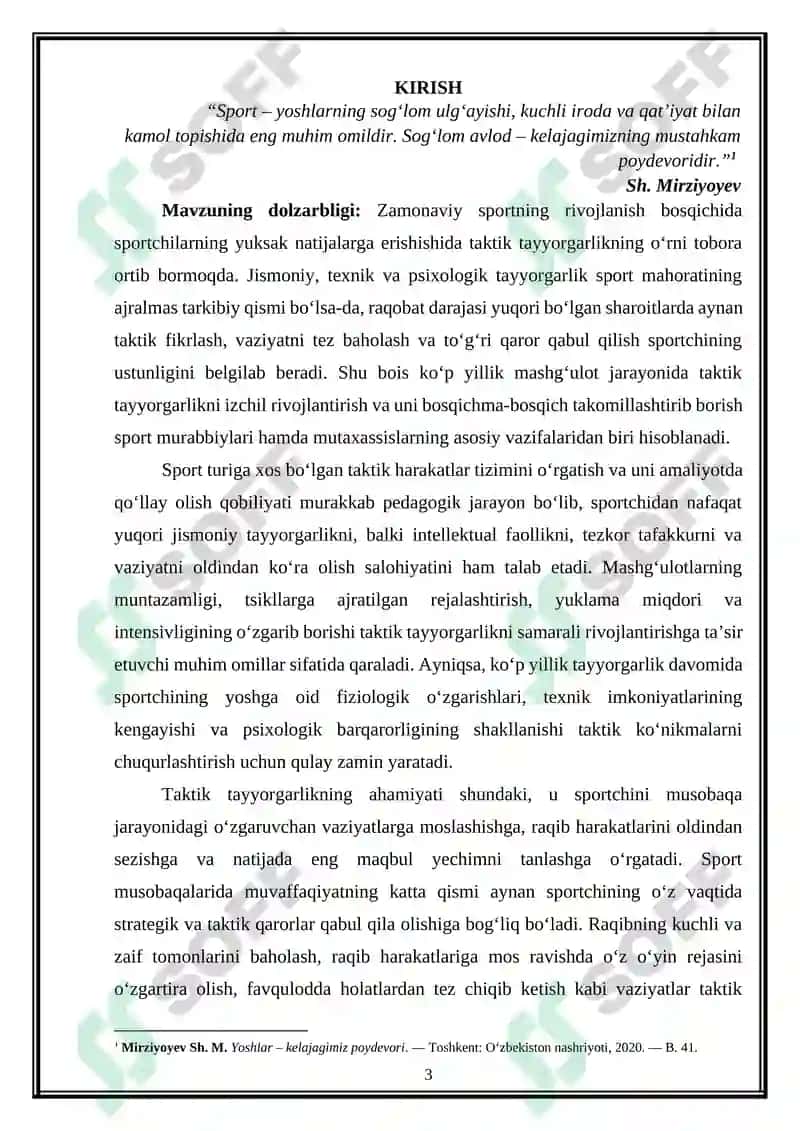 Ko'p yillik mashg'ulot jarayonda taktik tayyorgarlik 3