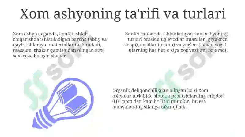 Xom ashyoni tayyorlash 3