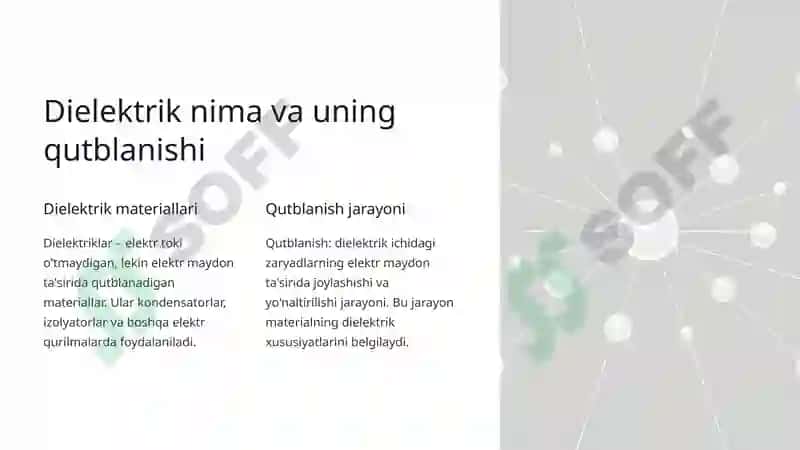 Dielektriklarning qutblanish jarayoni va yo'qotish mexanizmi 3