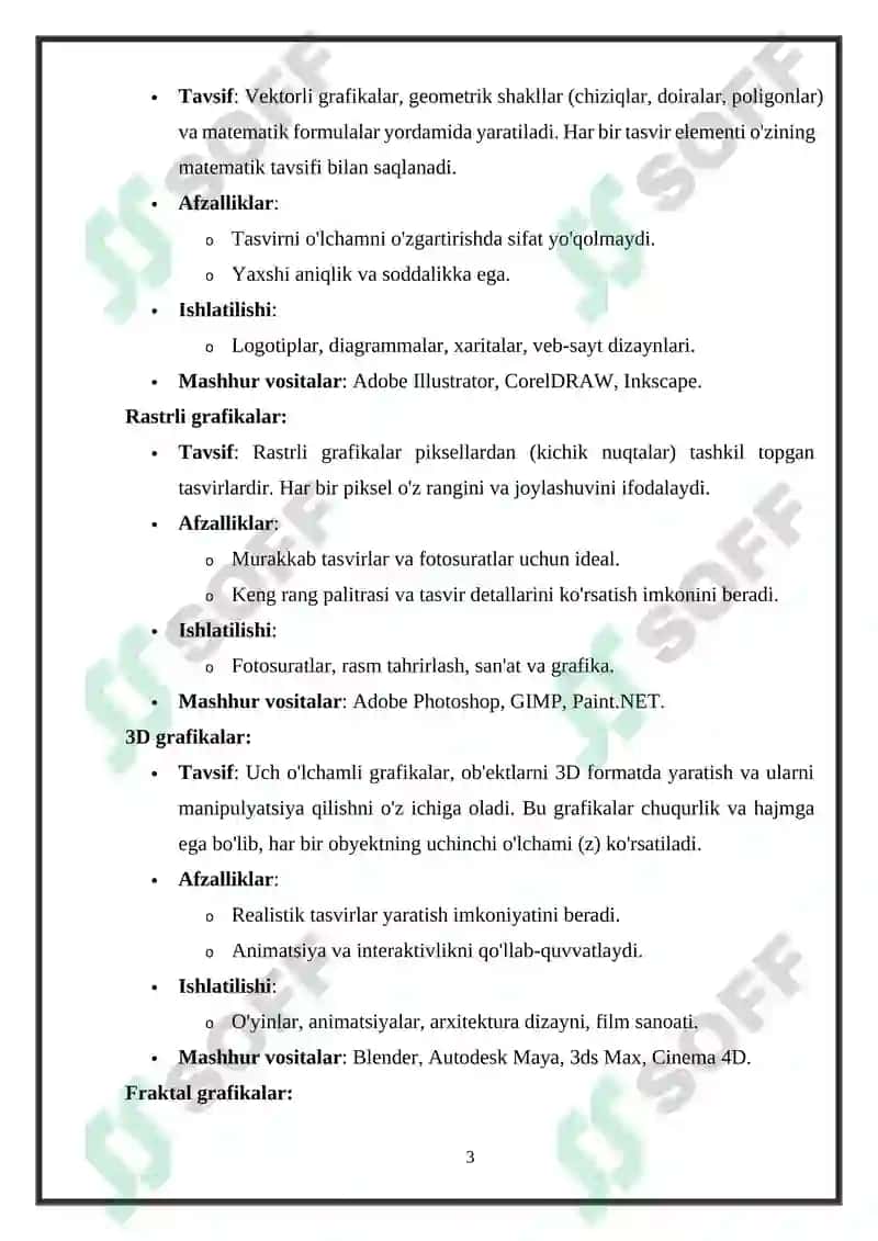 Kompyuter grafikasi 3