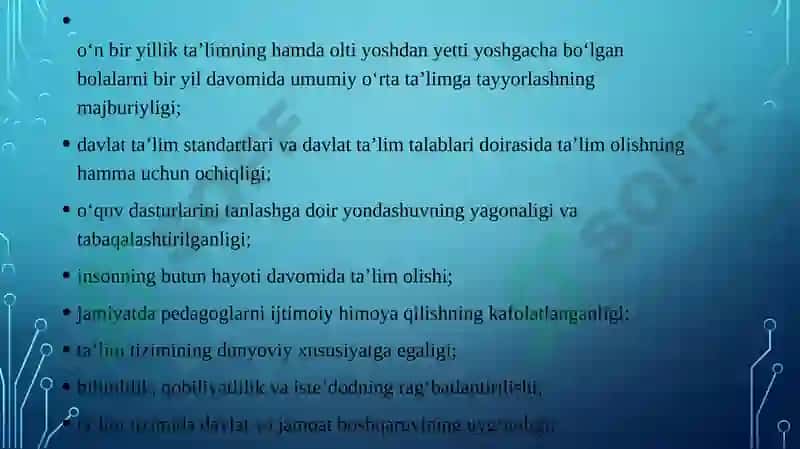 Ta’lim sohasidagi asosiy prinsiplar 3