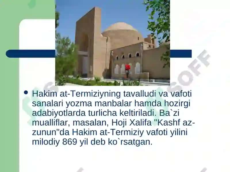 Al-Hakim at-Termiziyhayoti va ijodi va maqbarasi 3