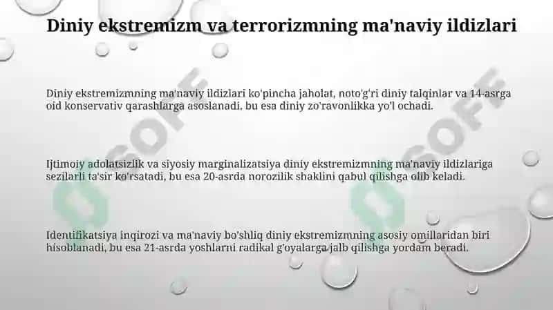 Diniy Ekstremizm va Terrorizmga Garshi Kurashning Ma'naviy-Ma'rifiy Asoslari 3