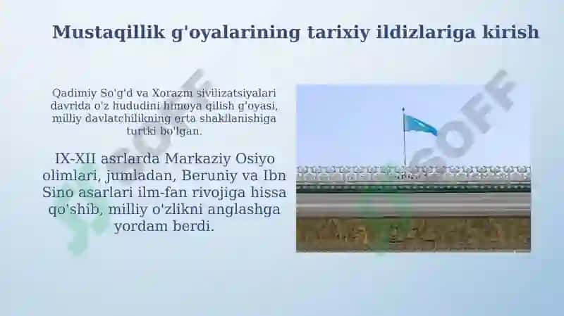 Oʻzbekiston mustaqillik gʻoyalarining tarixiy asoslari 3