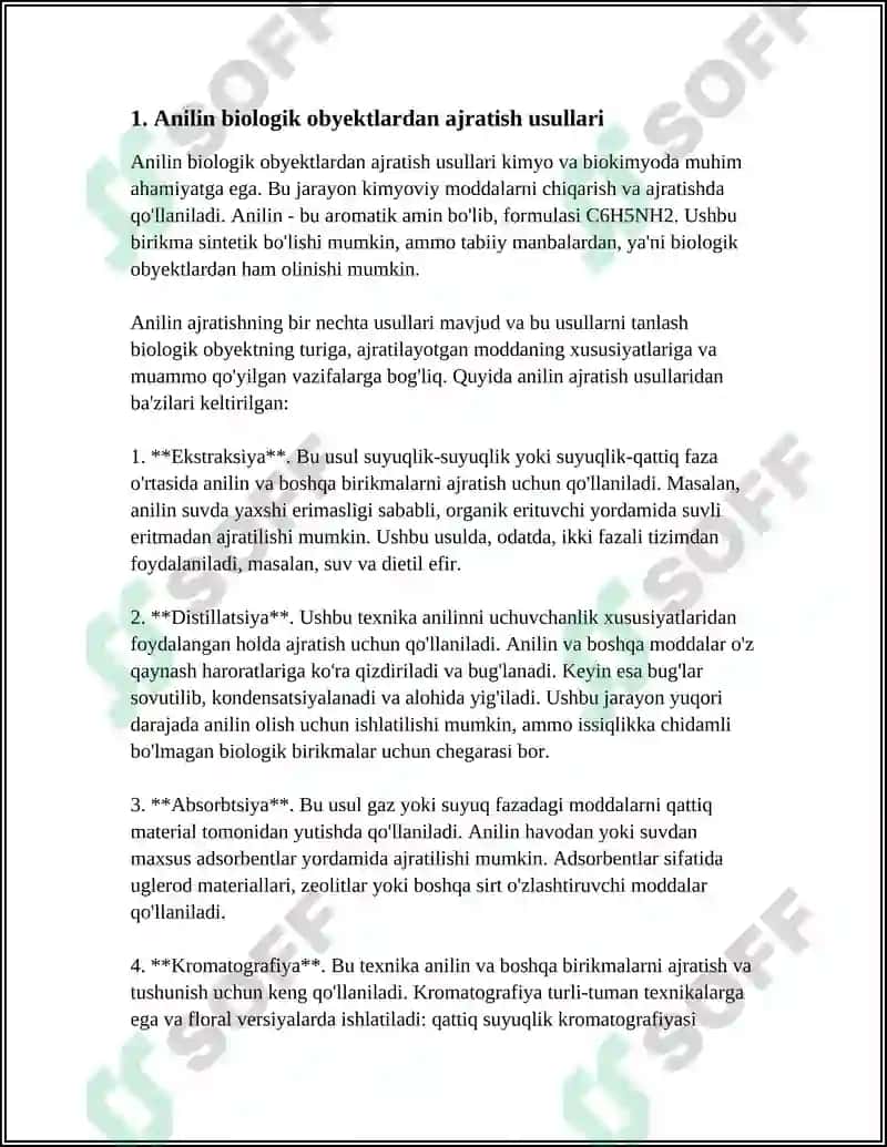 ANILIN BIOLOGIK OBYEKTLARDAN AJRATIB OLISH VA TAHLIL USULLARI 3