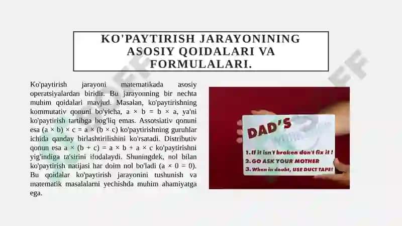 Ko'paytirish jarayoni 3