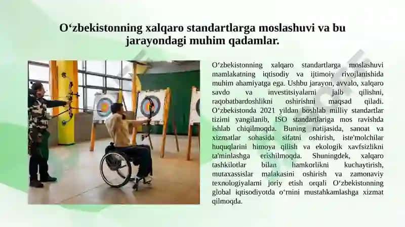 Oʻzbekistonning Xalqaro Standartlarga Moslashuvi 3
