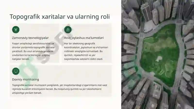 Yer Maydonlarining Raqamli Kadastri va Topografik Xaritalar 3