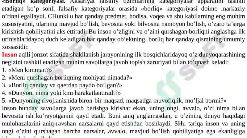 Ontologiya borliq varivojlanish falsafasi 3