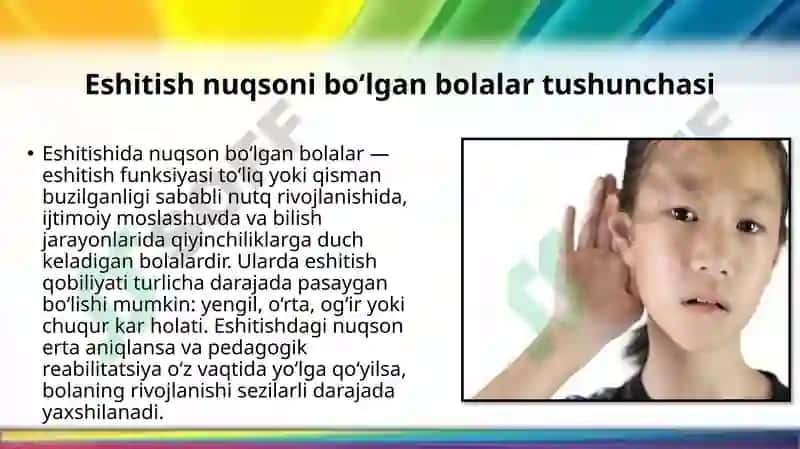 Kar-saqovlik. Kar-saqov bolalar rivojlanishining psixofiziologik xususiyatlari 3